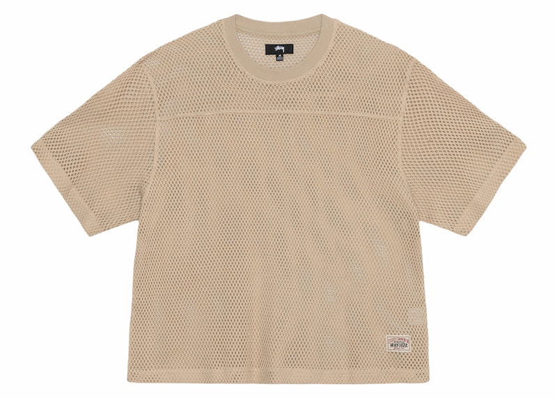 T-paita Stüssy Mesh Crew Neck T-Shirt Beige | 1140344