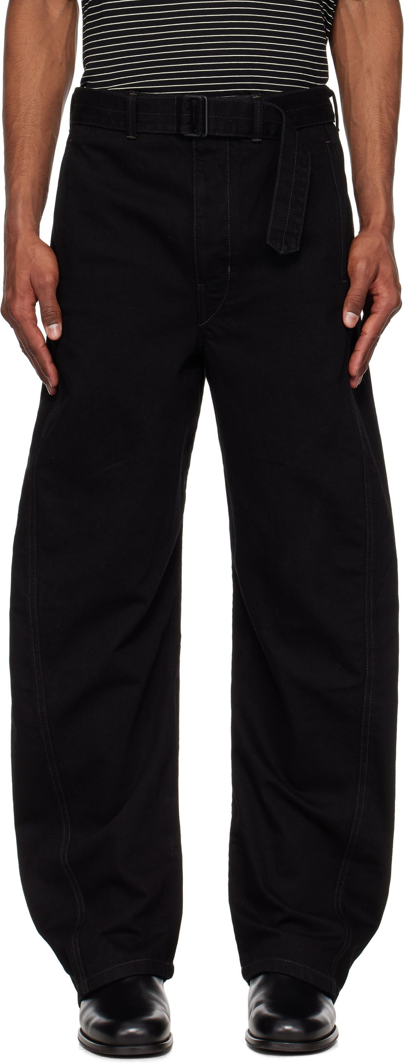 Housut LEMAIRE Lemaire Twisted Belted Jeans Musta | PA326 LD1031