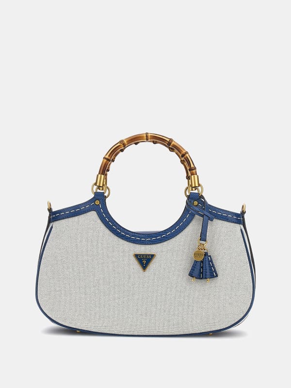 Käsilaukku GUESS Zabry Handbag With Croc-Print Details Valkoinen | HWBA9233070