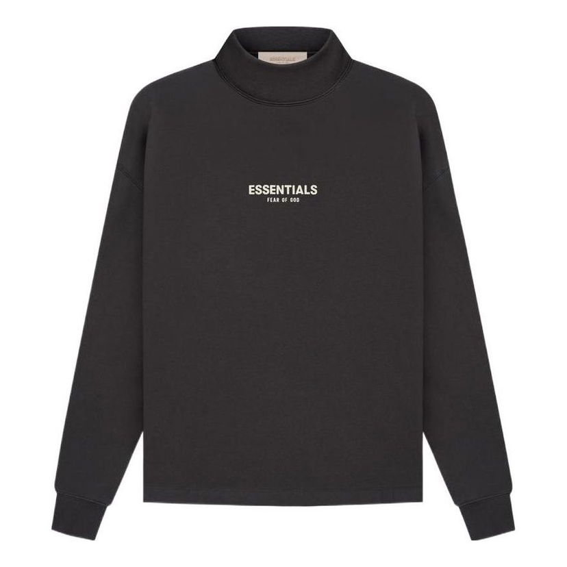 Villapaita Fear of God Essentials Relaxed Mockneck Sweatshirt Musta | FOG-SS22-135