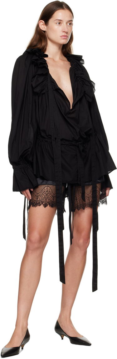 Nyrkkeilijät Ann Demeulemeester Ann Demeulemeester Vere Lace Boxer Shorts Musta | B0013629-FA134-099, 3