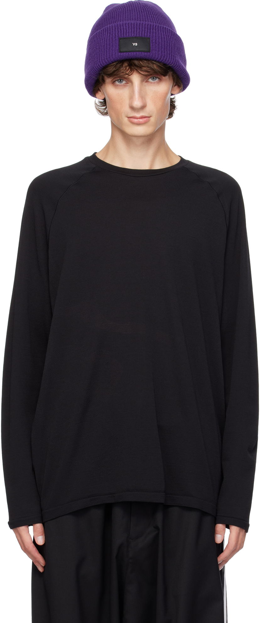 T-paita Y-3 Knit T-shirt Musta | JN7834