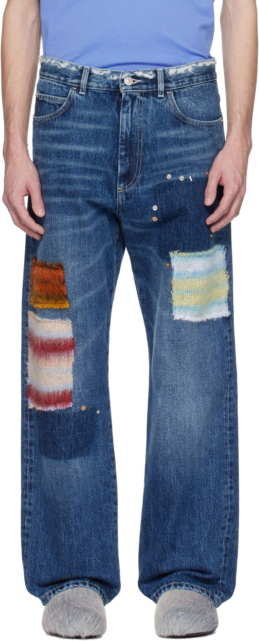 Jeans Marni Marni Patchwork Denim Jeans Sininen | PUJU0021LX USCX01