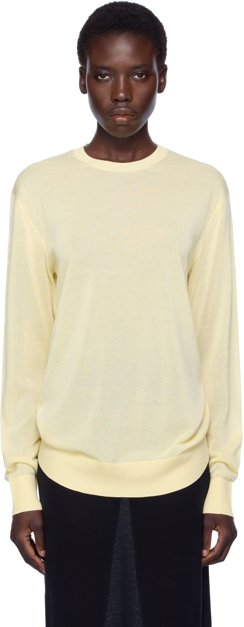 T-paita TOTEME TOTEME Knit Long Sleeve Tee Keltainen | 253-WRT0604-YA0079