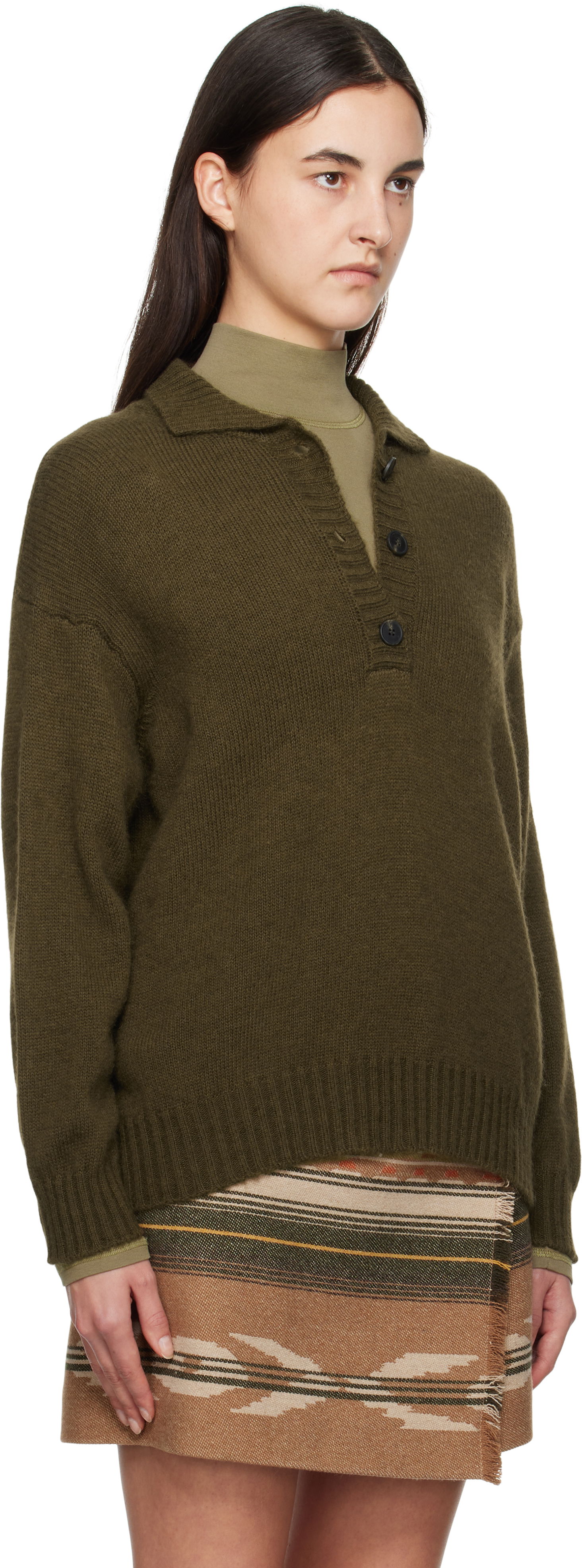 Villapaita Max Mara Weekend Max Mara Sabato Wool Polo Sweater Vihreä | 2425366013600, 1