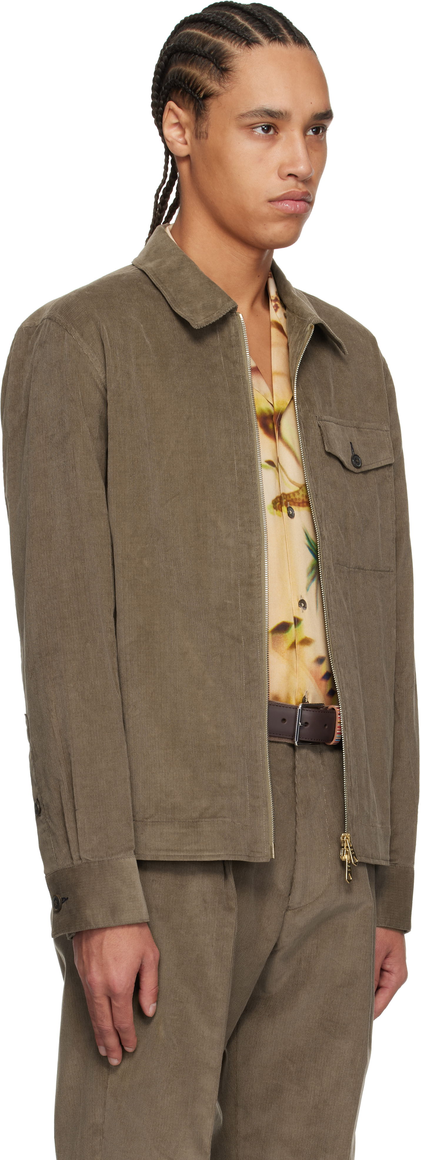 Takki Paul Smith Paul Smith Zip Corduroy Jacket Vihreä | M1R-163Z-P02566-71, 1