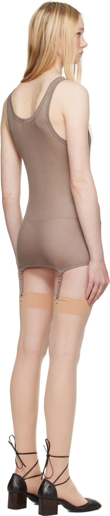 Tankkitoppi LEMAIRE Lemaire Seamless Rib Suspenders Tank Top Ruskea | TO1367 LK1017, 2