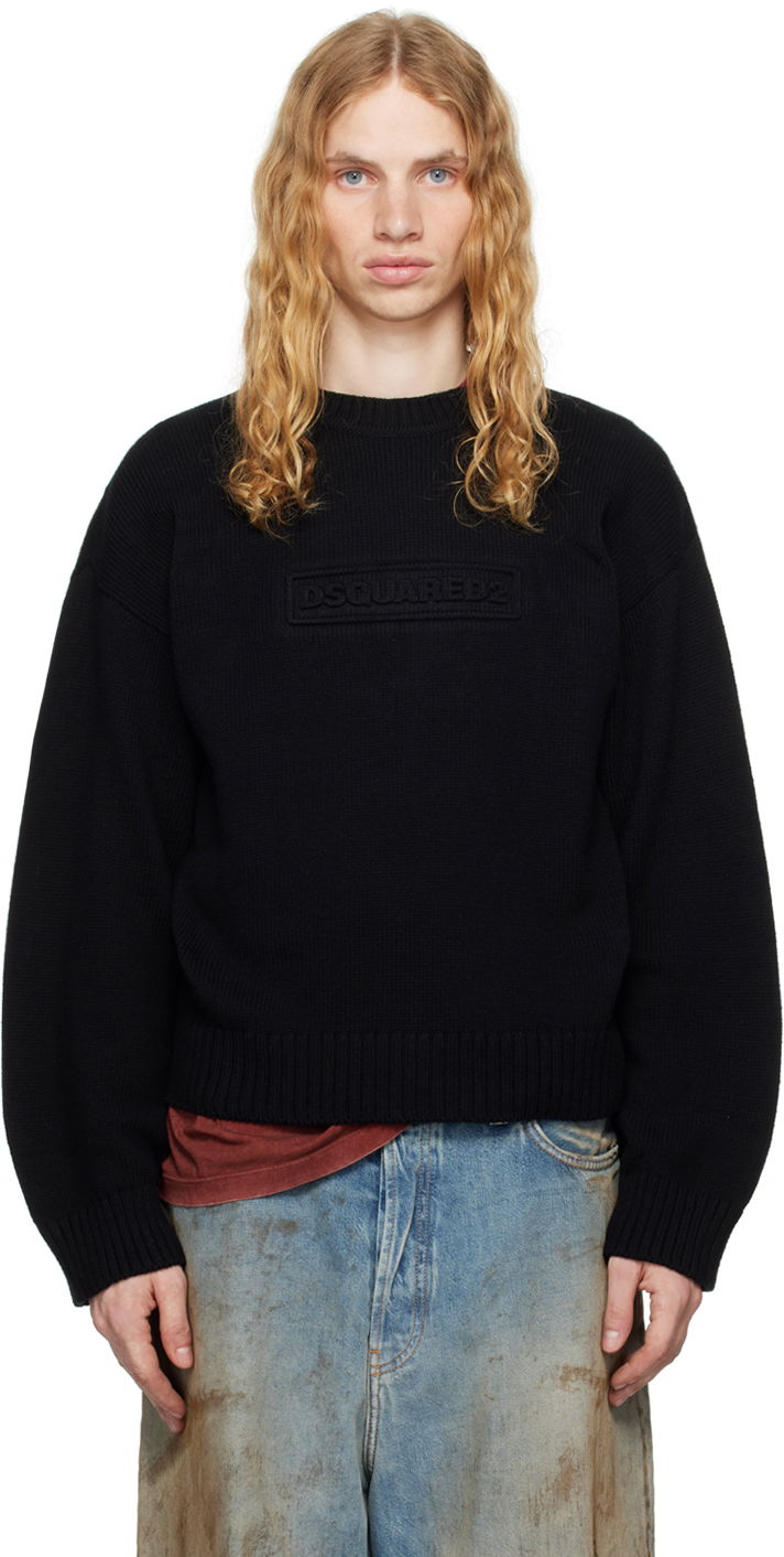 Villapaita DSQUARED2 Crewneck Sweater Musta | S74HA1475_D13029