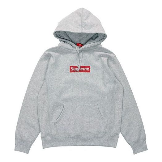 Huppari Supreme Supreme x Swarovski Box Logo Hooded Sweatshirt Harmaa | SUP-SS19-909
