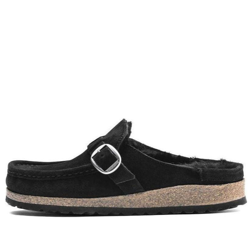 Tennarit ja kengät Birkenstock Buckley Shearling Suede Narrow Fit Sandals Musta | 1018126