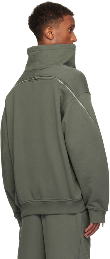 Huppari Helmut Lang Helmut Lang Suitcase Quarter-Zip Sweatshirt Vihreä | O06HM501, 2