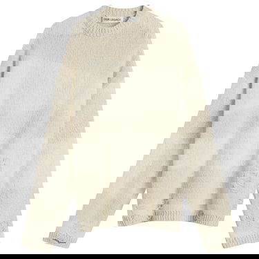 Villapaita OUR LEGACY Our Legacy Popover Roundneck Destructive Wave Knit, Size X-Small Beige | W2253PW, 1