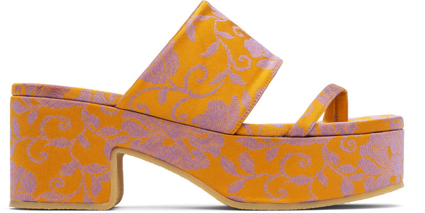 Asusteet Dries Van Noten Dries Van Noten Platform Heeled Sandals Keltainen | WS251-1637-730
