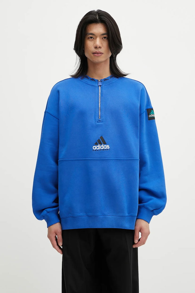 Huppari adidas Originals adidas Originals EQT Fleece HZ Half-Zip Sweatshirt Sininen | JD0643