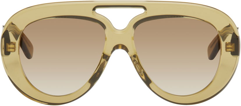 Aurinkolasit Loewe Round Spoiler Aviator Sunglasses Ruskea | LW40144UM5596F 840126839418