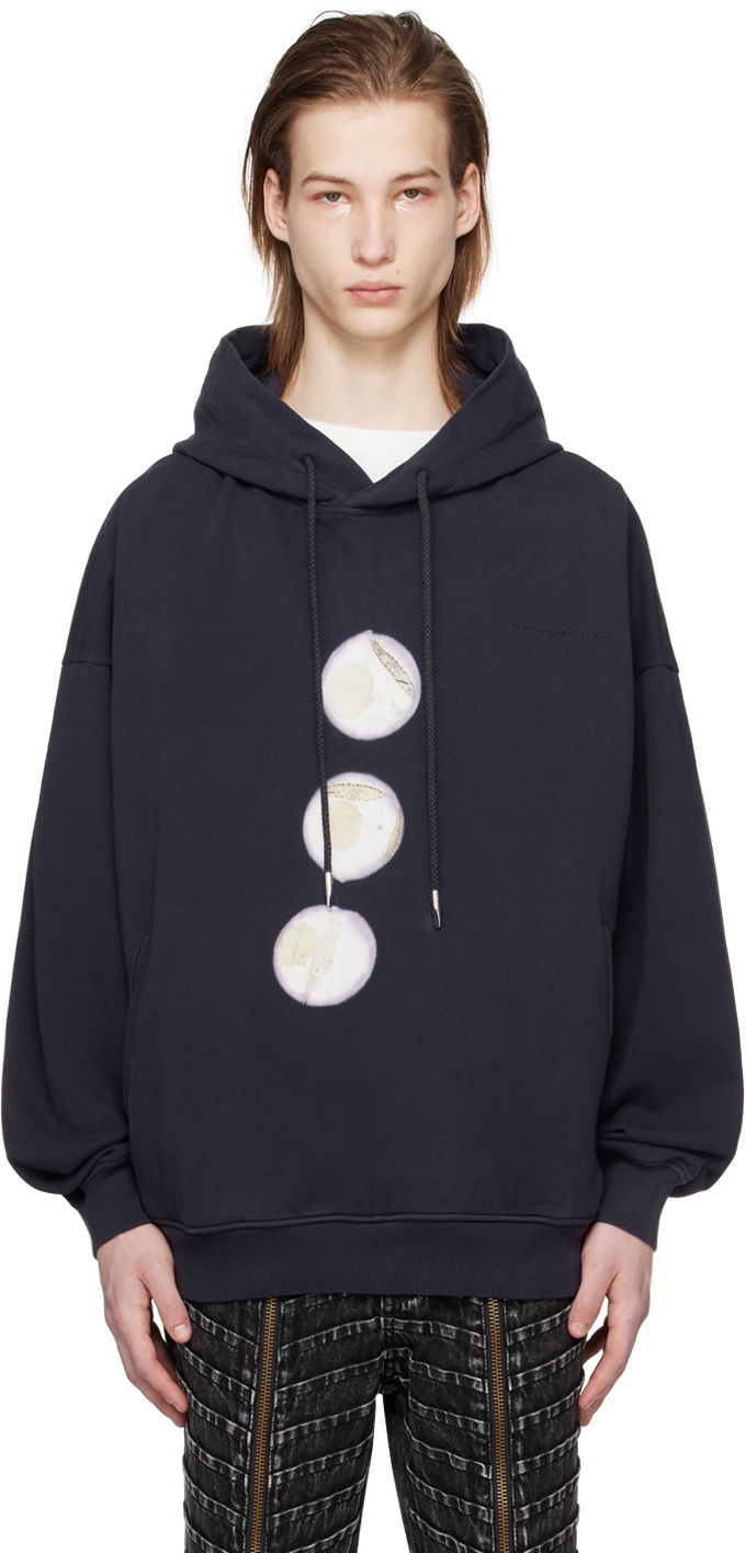 Huppari Feng Chen Wang Feng Chen Wang Plant Dye Hoodie Tummansininen | FMS17HD04