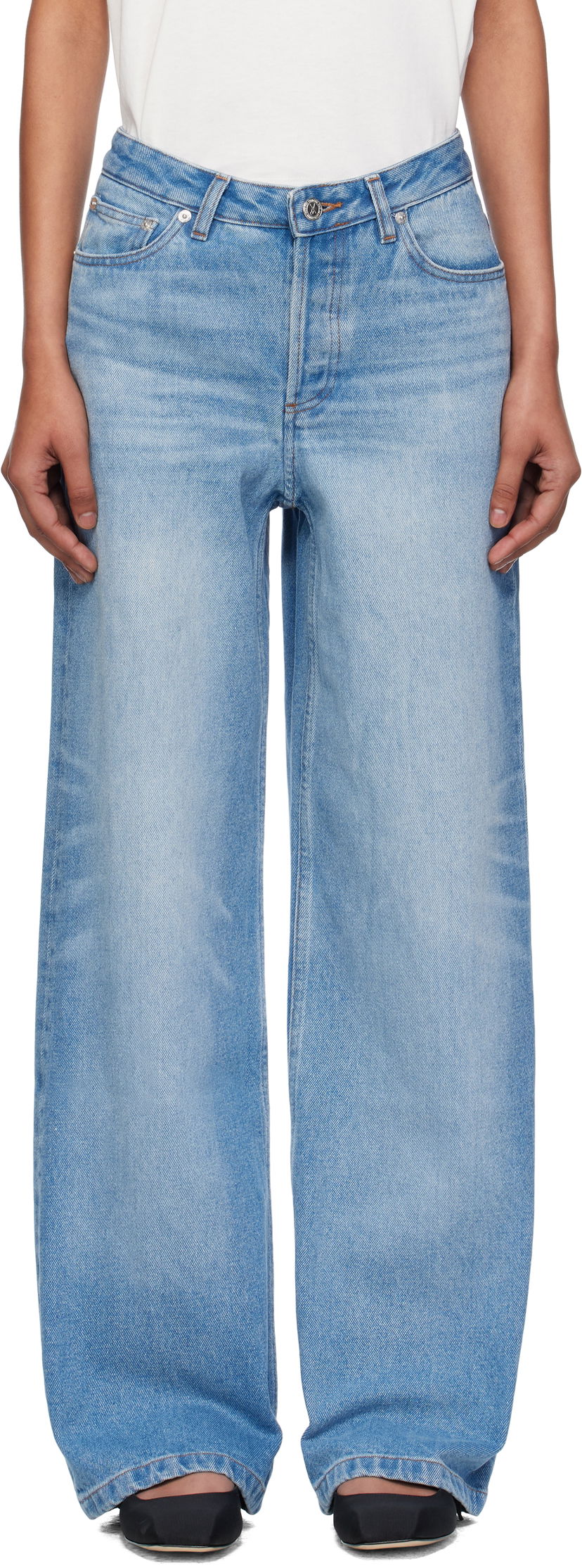 Jeans A.P.C. A.P.C. Elisabeth Wide-Leg Jeans Sininen | COHIC-F09181