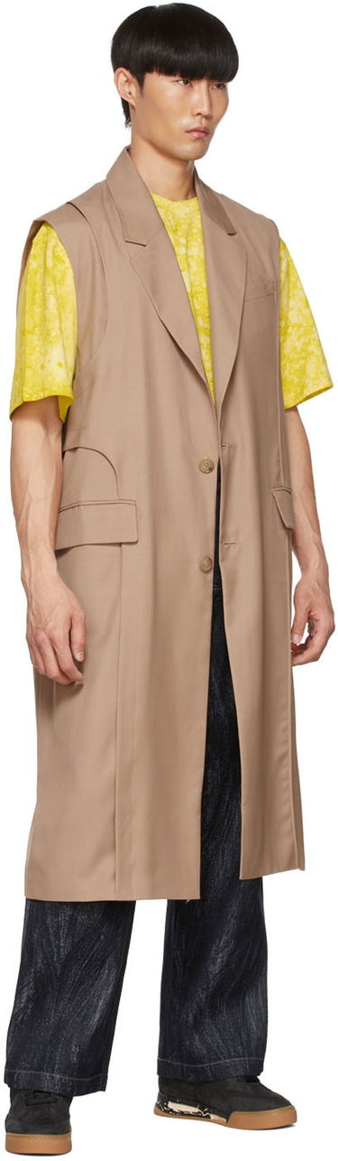 Liivi Feng Chen Wang Feng Chen Wang Polyester Sleeveless Coat Beige | FMS13VS07, 3