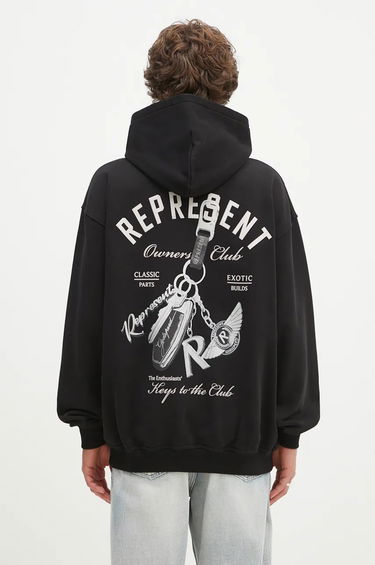 Huppari Represent Clo Represent Keys To The Club Hoodie With Print Musta | MLM4240.001, 0