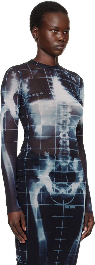Mekko Jean Paul Gaultier Jean Paul Gaultier 'The Squeletor' Mesh T-Shirt Musta | 25/33-F-TO241-T580-005956, 1