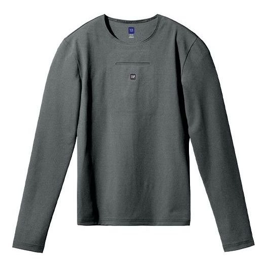 T-paita GAP Gap SS22 Second Skin Long Sleeve T-Shirt Harmaa | YEEZY-SS22-119