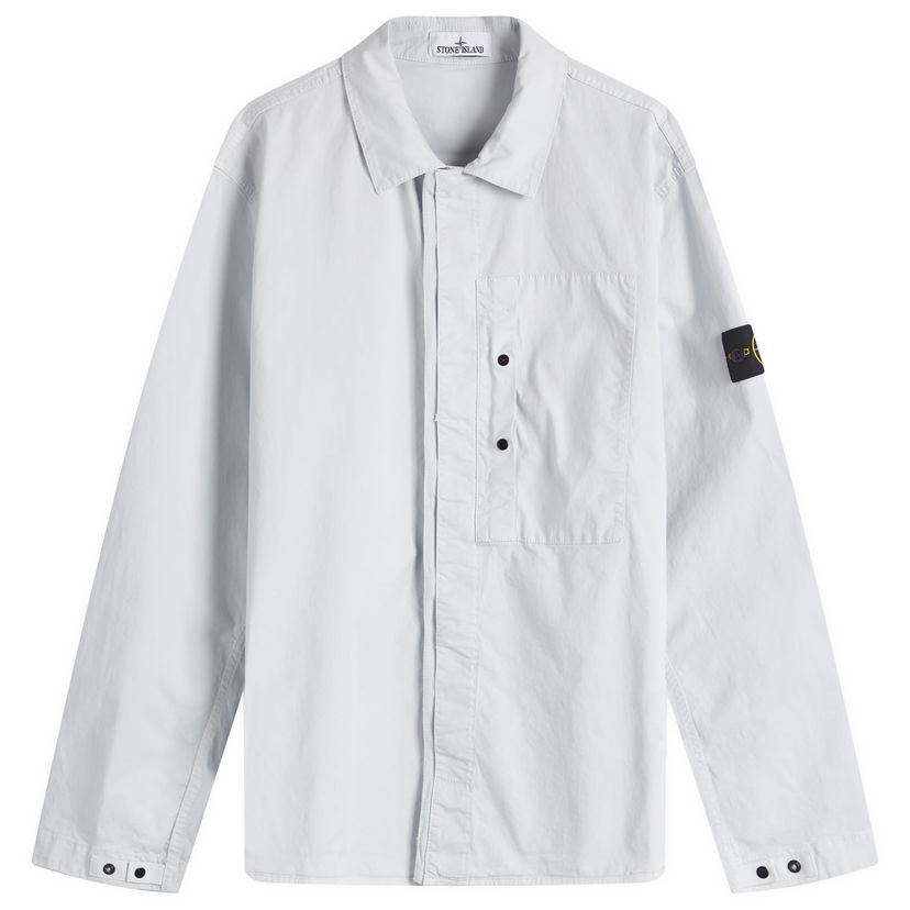 Paita Stone Island Stone Island Supima Cotton Twill Stretch-TC Button Shirt Jacket Harmaa | K1S151200033-V0041