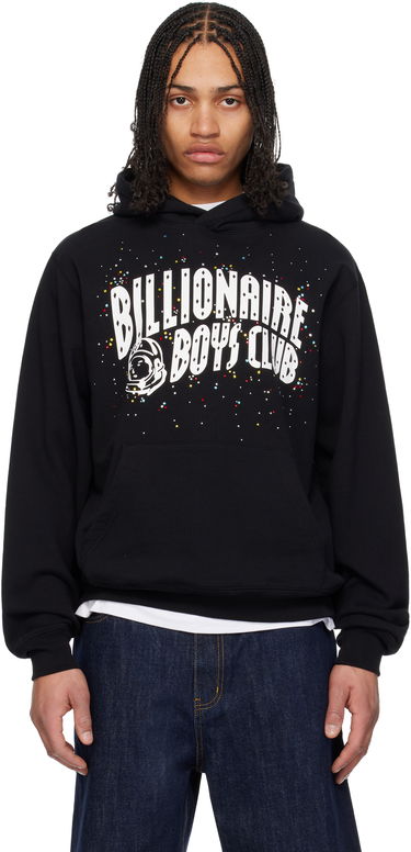 Huppari BILLIONAIRE BOYS CLUB Billionaire Boys Club Embellished Arch Logo Popover Hoodie Musta | B25141, 0