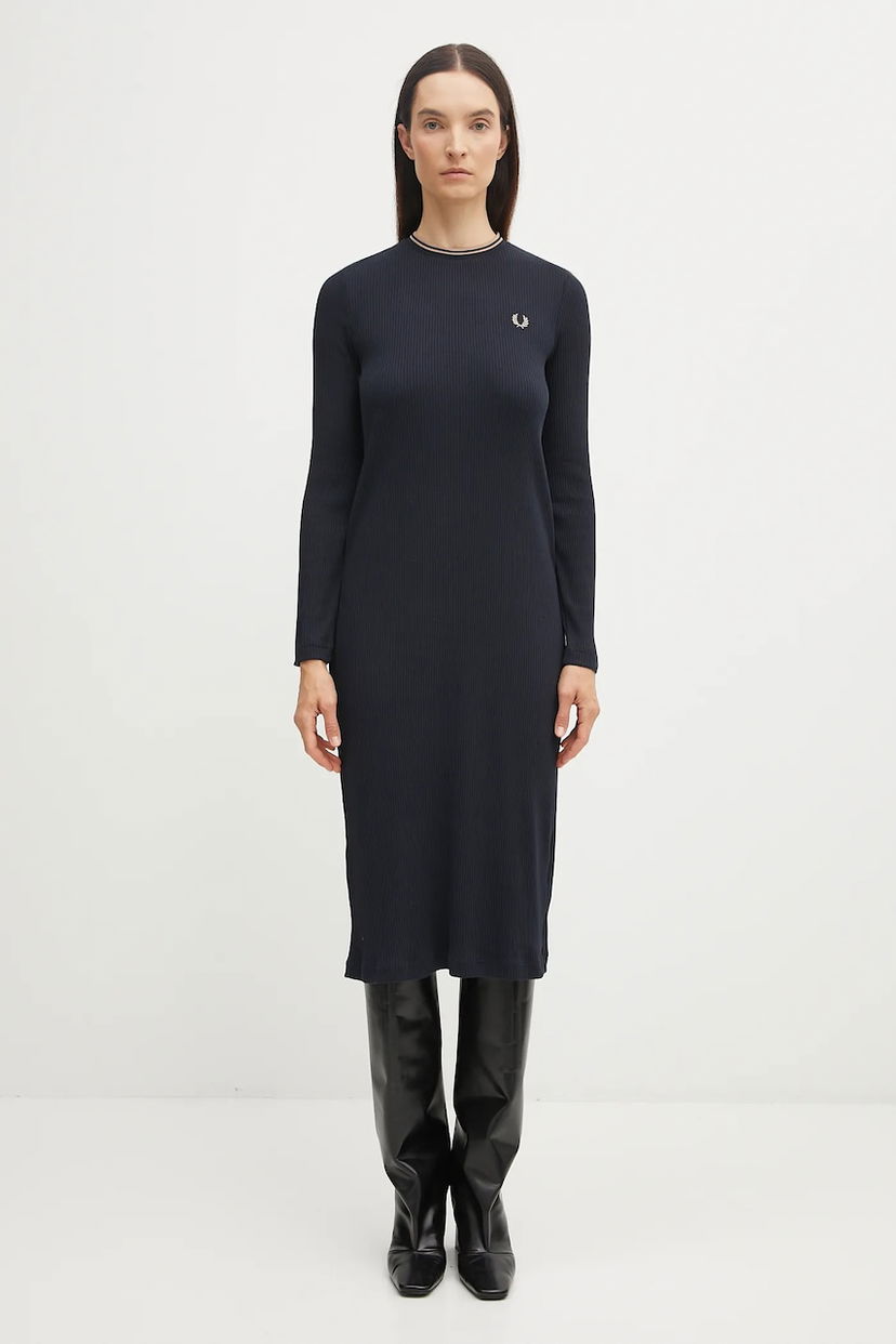 Mekko Fred Perry Fred Perry Mini Dress Tummansininen | D1179
