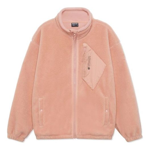 Bomber-takki Li-Ning BadFive Polar Fleece Jacket Vaaleanpunainen | AFDR729-2
