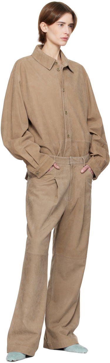 Paita Entire Studios Entire Studios Recurrent Suede Overshirt Beige | ES2673SS, 4