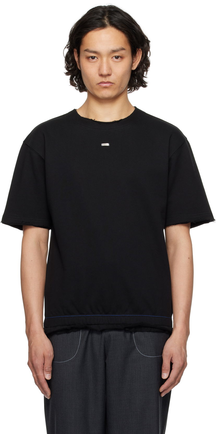 T-paita ADER ERROR ADER error Half Sleeve Sweatshirt Musta | BO01SSSW0201BK