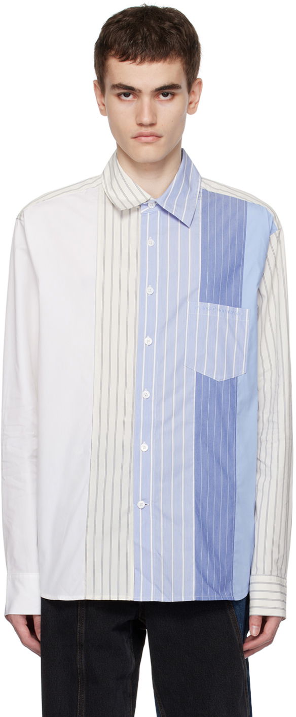 Paita Feng Chen Wang Feng Chen Wang Paneled Shirt Sininen | FMF16SR03