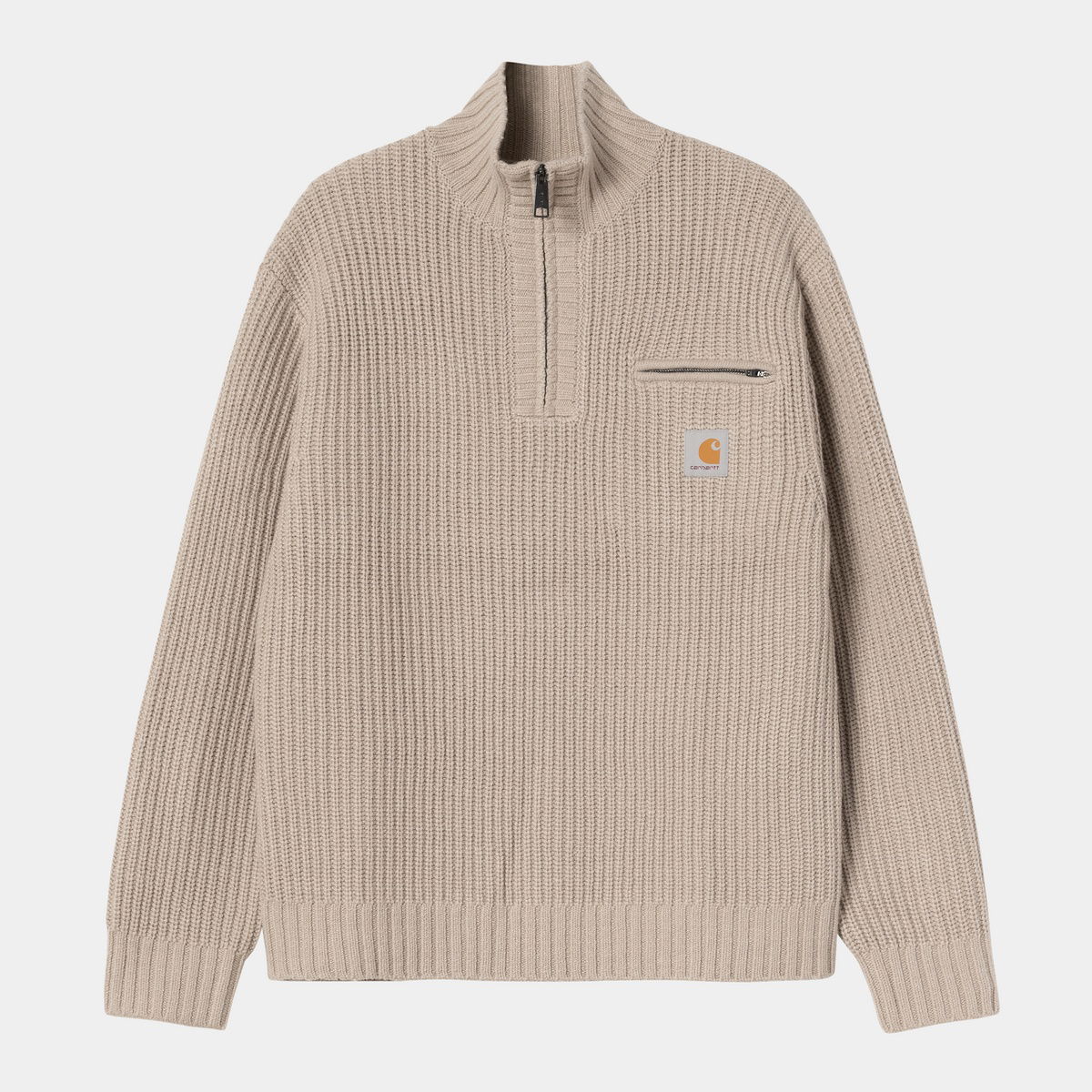 Villapaita Carhartt WIP Carhartt WIP Detroit Half Zip Sweater Beige | I035398_8, 0