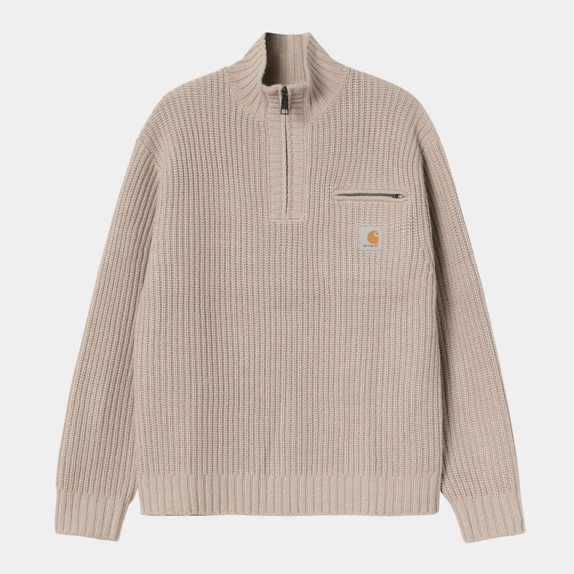 Villapaita Carhartt WIP Carhartt WIP Detroit Half Zip Sweater Beige | I035398_8