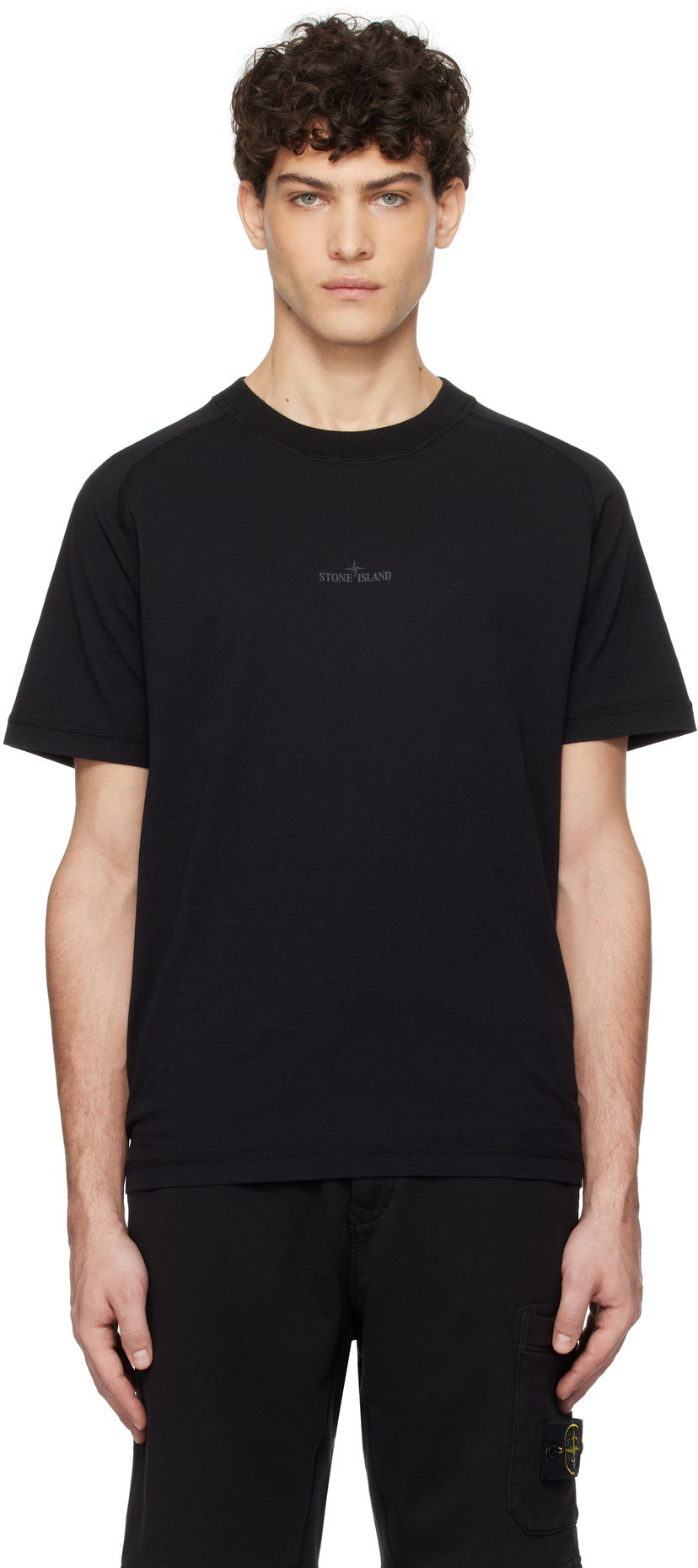 T-paita Stone Island Stone Island Organic Cotton Jersey T-Shirt Musta | K1S15 2100020 S0080