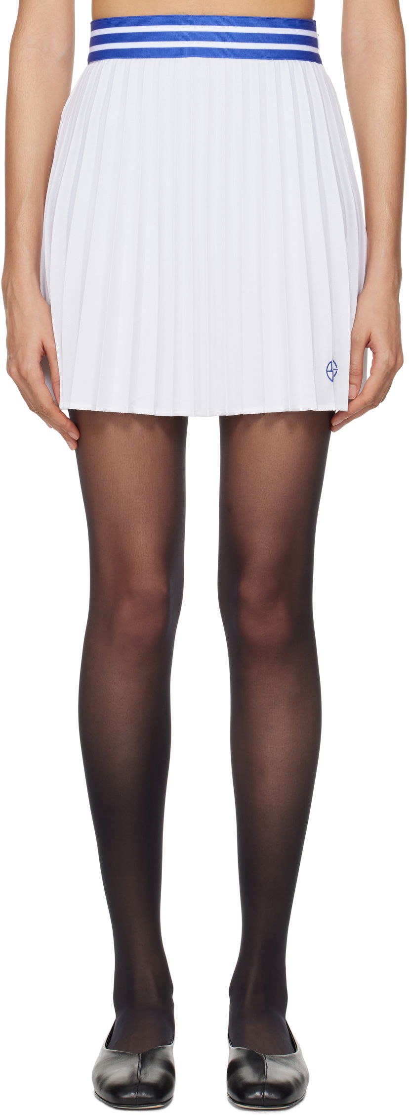 Hame Bode White Pleated Miniskirt Valkoinen | WRF24CS021