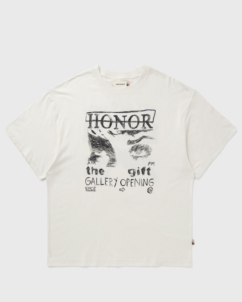 T-paita Honor The Gift Art That Reflects Gallery Opening Graphic T-Shirt Valkoinen | HTG250347-BONE