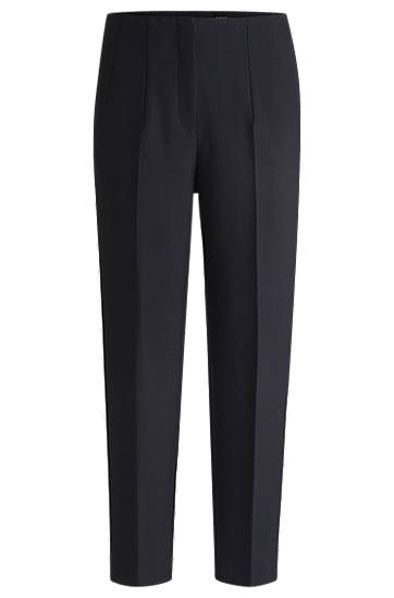 Housut BOSS Relaxed Fit Stretch Trousers Tummansininen | 50511953