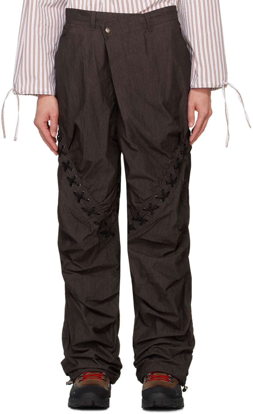 Cargo housut Andersson Bell Lace-Up Trousers Musta | apa737m