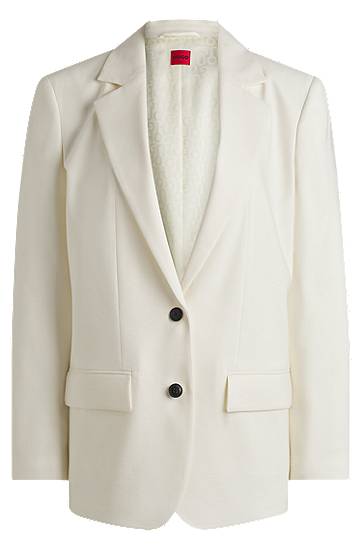 Takki BOSS Oversized Linen Blend Blazer Valkoinen | 50537590, 0