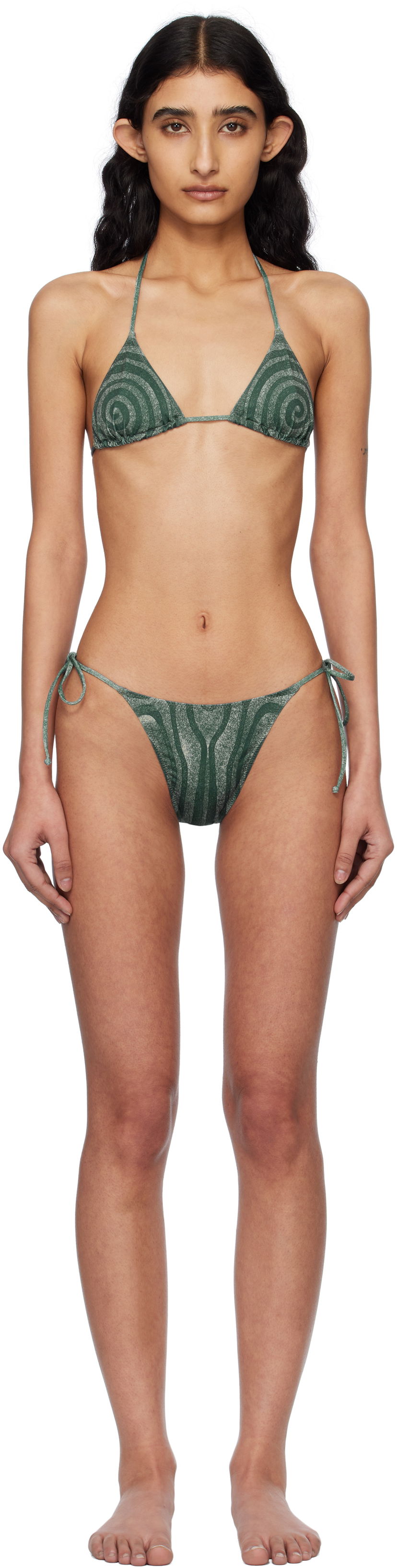 Uimapuvut Jean Paul Gaultier Jean Paul Gaultier 'The Spirale' Bikini Vihreä | 25/34-F-BS024-J587-0351