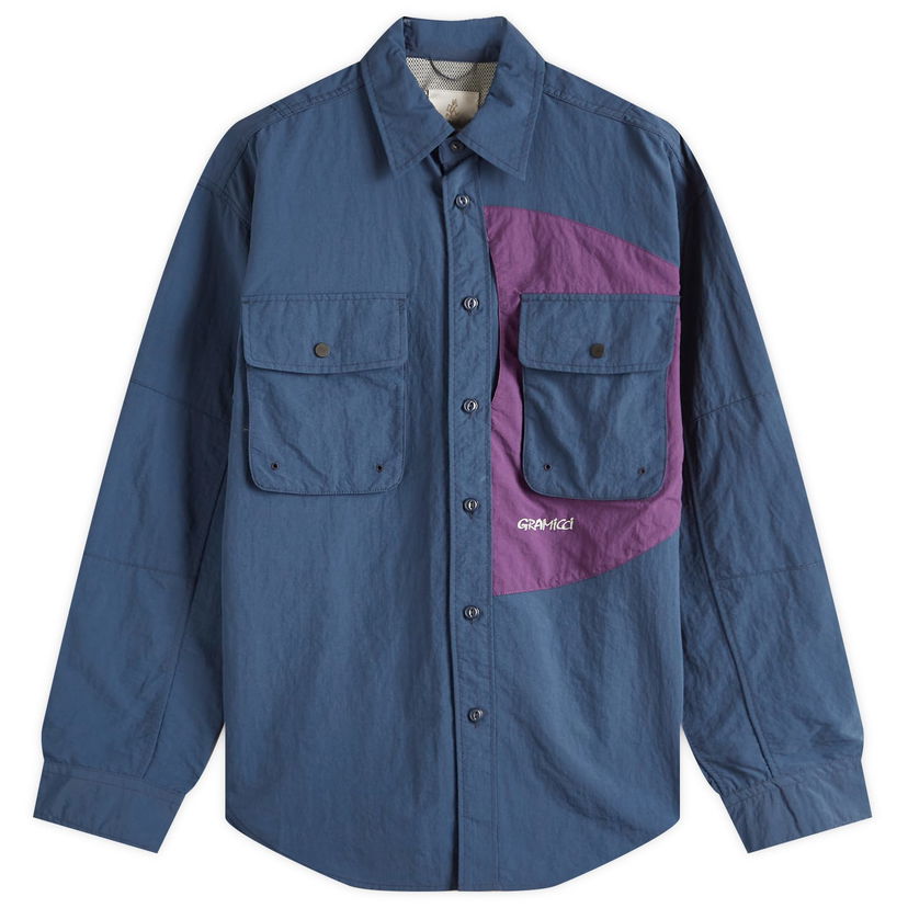 Paita GRAMICCI Gramicci Brentwood Nylon Shirt, Size Large Sininen | G5SM-J038-DNV