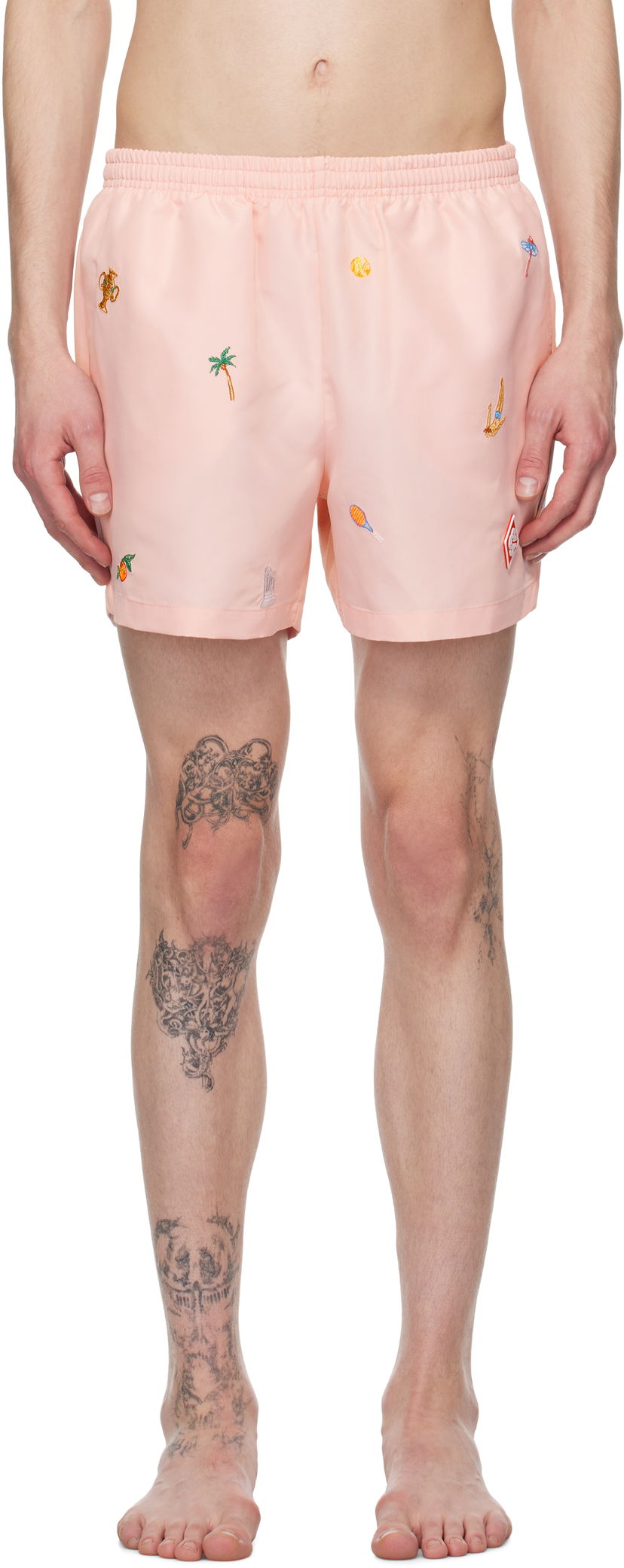 Uimapuvut Casablanca Casablanca Embroidered Motif Swim Shorts Vaaleanpunainen | MPS25-TR-032-01