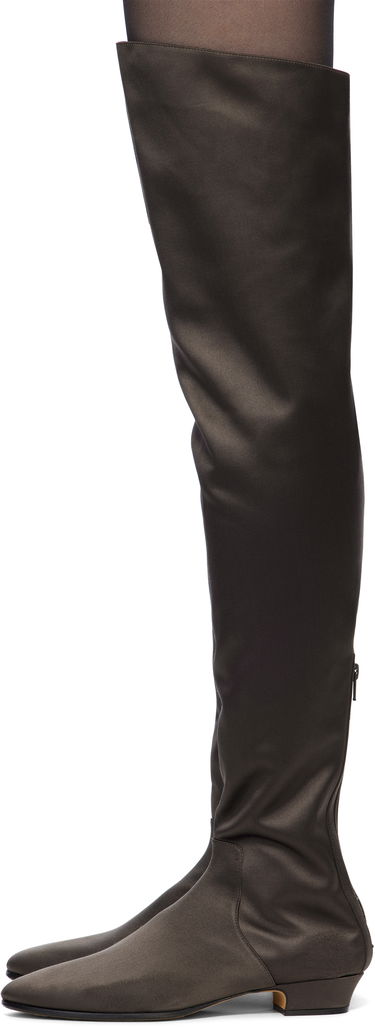 Tennarit ja kengät The Row The Row Hereditas 25 Satin Tall Boots Ruskea | F1528-W326, 2
