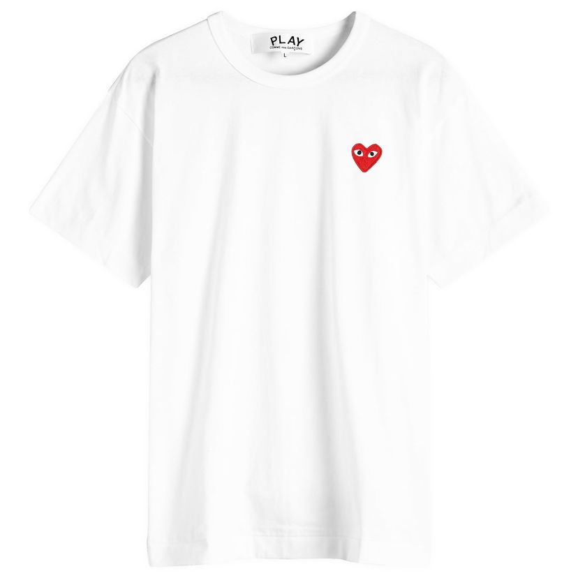 T-paita Comme des Garçons Play Logo T-Shirt Valkoinen | AX-T108-051-2