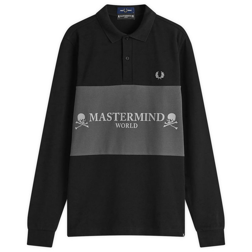 Poolopaita Fred Perry Long Sleeve Polo Shirt Musta | SM8175-BLK