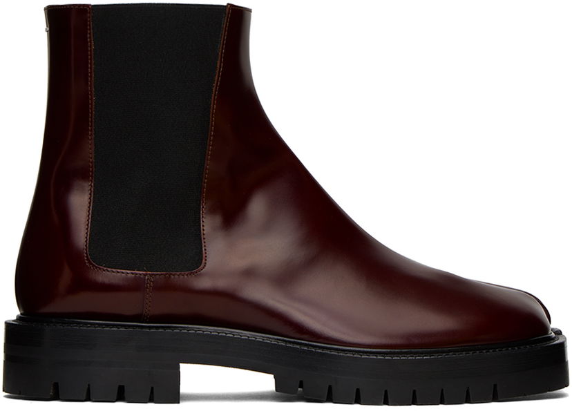 Tennarit ja kengät Maison Margiela Tabi County Chelsea Boots "Burgundy" Ruskea | S57WU0275 P3827