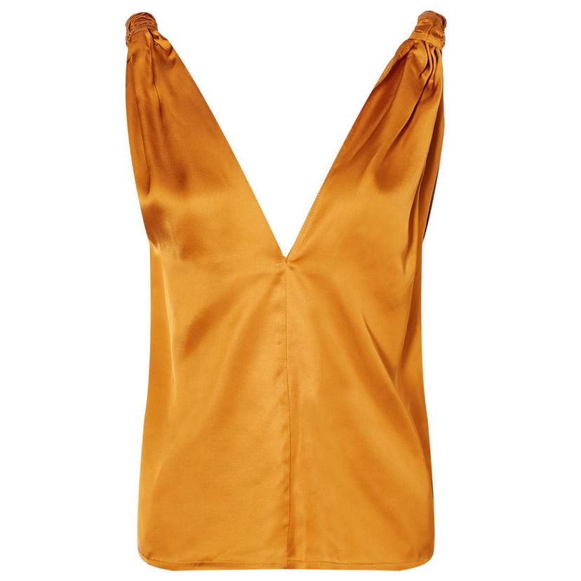 Tankkitoppi Baserange Satin Deep V Neck Top Oranssi | TONE-VI-SU24-MCP