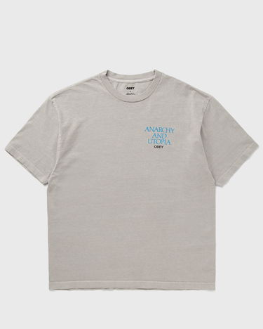 T-paita OBEY Obey Anarchy & Utopia T-Shirt Harmaa | 167924098-SIG, 1