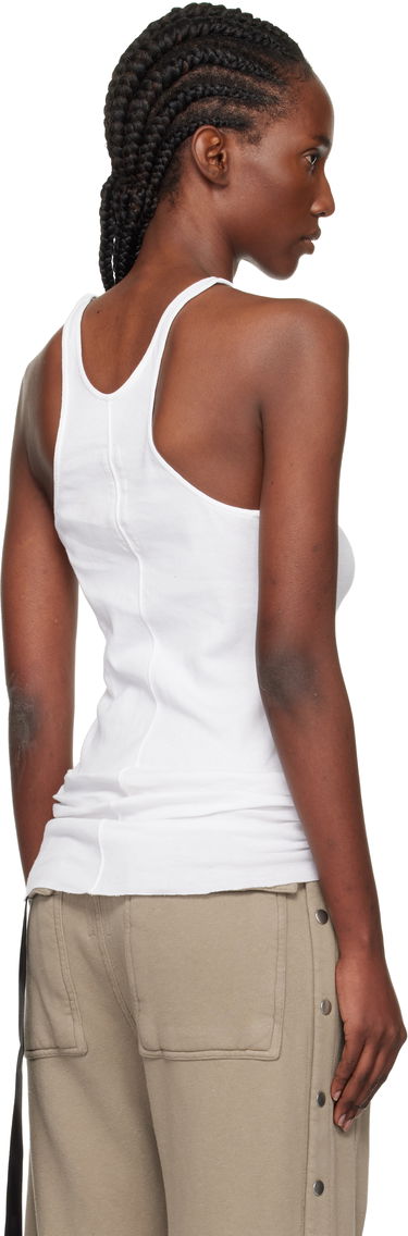 Tankkitoppi Rick Owens Rick Owens DRKSHDW Concordians Ribbed Racer Back Tank Top Valkoinen | DS02E7119 RN, 2